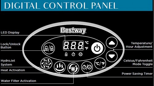 ����� ���� ����� �� 8 ������ ��� Bestway Palm Springs HydroJet 54144