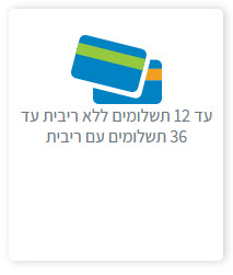 עד 12 תשלומים
